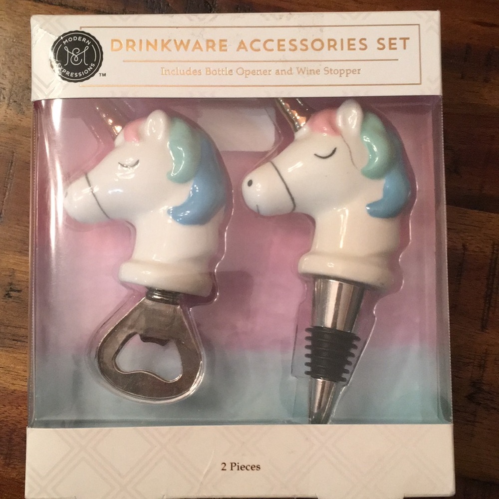Unicorn Drinkware accessory set